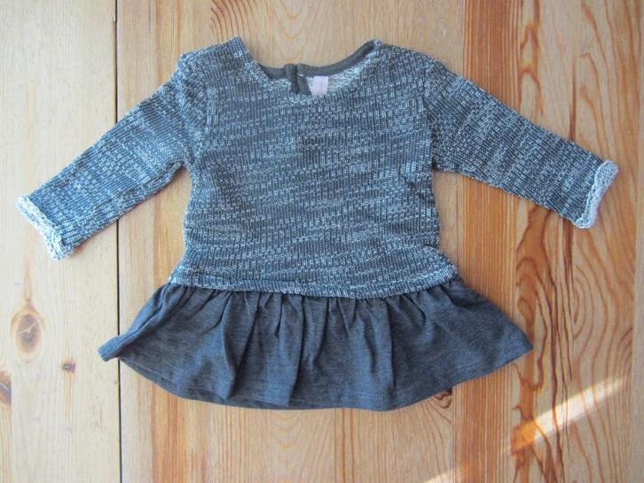 Grijs jurkje maat 62, Kinderen en Baby's, Babykleding | Maat 62, Zo goed als nieuw, Meisje, Jurkje of Rokje, Ophalen of Verzenden