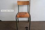 Franse oude vintage schoolstoel H 45 cm merk Mullca, Huis en Inrichting, Stoelen, Gebruikt, Overige kleuren, Ophalen of Verzenden