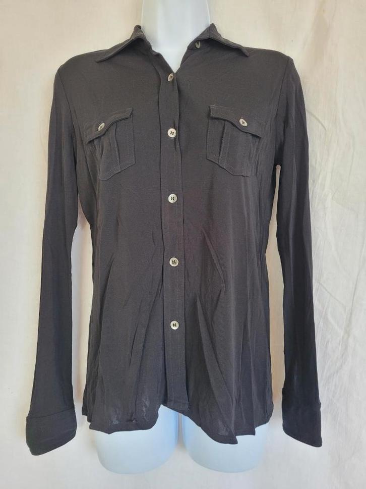 Stoere zwarte blouse mt 36 merk Scapa, Kleding | Dames, Blouses en Tunieken, Zo goed als nieuw, Maat 36 (S), Zwart, Ophalen of Verzenden