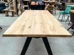 Eettafel - Eiken tafelblad - Tafelblad boomkant - 40 mm dik, Huis en Inrichting, Tafels | Eettafels, Niet ingevuld, Vijf personen of meer
