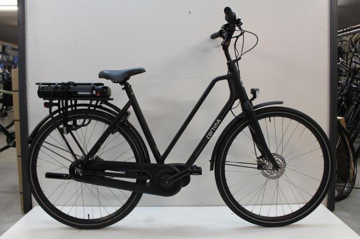 Cortina foss Dames Dames zwart 58cm 2019, Fietsen en Brommers, Elektrische fietsen, Gebruikt, Cortina, 55 tot 59 cm