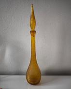 Vintage Amber Fles Genie Bottle Empoli Italy, Ophalen of Verzenden