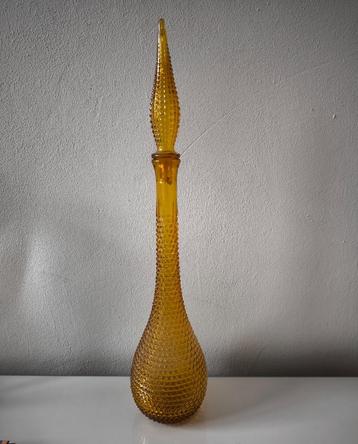 Vintage Amber Fles Genie Bottle Empoli Italy beschikbaar voor biedingen