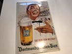 Vintage reclamebord dortmunder bier, Antiek en Kunst, Ophalen of Verzenden