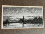 Ets “zicht op de amstel”  E . Stark, Antiek en Kunst, Ophalen of Verzenden