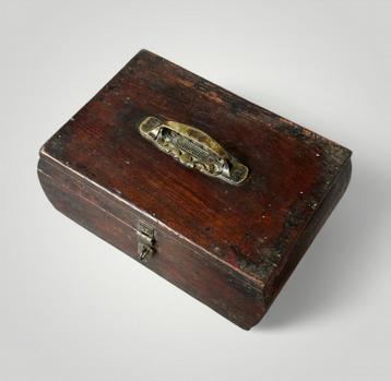 Antieke Geldkist/Juwelenkistje 1900 met Spiegel beschikbaar voor biedingen