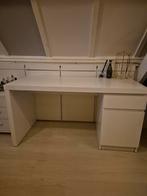 Wit Bureau, Huis en Inrichting, Bureaus, Ophalen, In hoogte verstelbaar, Zo goed als nieuw, Bureau