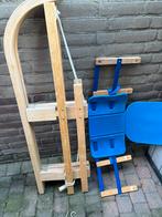 Hout  inklapbare slee met rugleuning, Kinderen en Baby's, Ophalen of Verzenden, Gebruikt