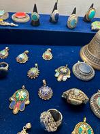 Boheemse Nepalese Ringen met Edelstenen, Overige kleuren, Ophalen of Verzenden, Zo goed als nieuw, Met edelsteen