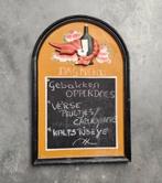 Vintage houten menu bord, Verzamelen, Ophalen, Zo goed als nieuw, Reclamebord