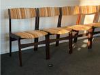 Zes vintage eetkamerstoelen (retro), Ophalen, Gebruikt, Hout, Vijf, Zes of meer stoelen
