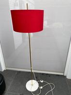 Vintage vloerlamp, rode kap, Gebruikt, Vintage, Ophalen of Verzenden, Metaal