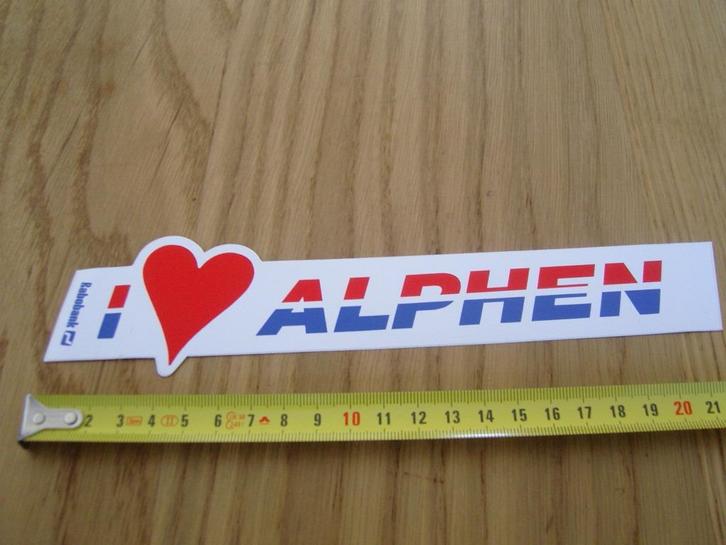 sticker I LOVE ALPHEN   Rabobank, Verzamelen, Stickers, Zo goed als nieuw, Bedrijf of Vereniging, Ophalen