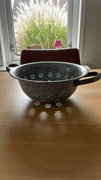 Grijs gewolkte emaille vergiet, Antiek en Kunst, Antiek | Emaille, Ophalen of Verzenden