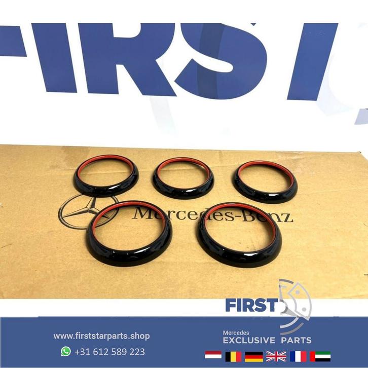 RODE AMG LUCHTROOSTERS voor Mercedes W176 W117 W156 A45 CLA4, Auto-onderdelen, Dashboard en Schakelaars, Mercedes-Benz, Gebruikt