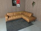 GRATIS LEVERING Hoekbank Cognac 275x205 GEREINIGD, 250 tot 300 cm, Hoekbank, Ophalen of Verzenden, Zo goed als nieuw