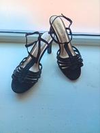 NIEUW! Zwart Suède Open Zomer Schoentjes Hakken Slingback 41, Zwart, Nieuw, Dansschoenen, Ophalen of Verzenden