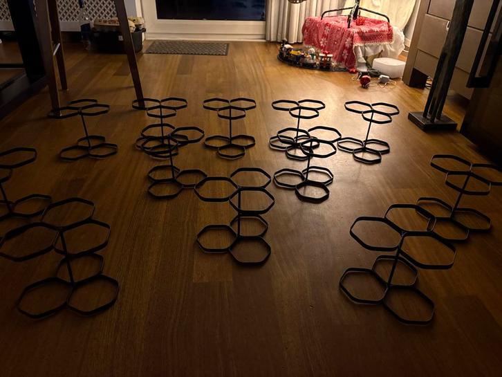 Modulair Wijnrek - 12 Delig, Huis en Inrichting, Woonaccessoires | Wijnrekken, Zo goed als nieuw, Minder dan 50 cm, Metaal, 25 flessen of meer