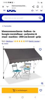 Aangeb.Nieuw Klemzonnescherm / Balkonscherm / Zonneluifel, Ophalen, Nieuw