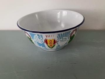 2 x oude emaille schaal. Lucky elephant. Vintage beschikbaar voor biedingen