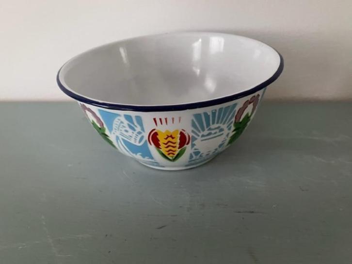 2 x oude emaille schaal. Lucky elephant. Vintage, Antiek en Kunst, Antiek | Emaille, Ophalen