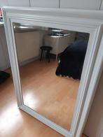 Witte houten spiegel 80 x 110, Huis en Inrichting, Woonaccessoires | Spiegels, 75 tot 100 cm, 100 tot 150 cm, Rechthoekig, Zo goed als nieuw