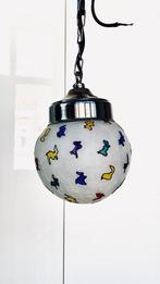 Kleine glazen bollamp, Ophalen, Zo goed als nieuw, Glas, Minder dan 50 cm