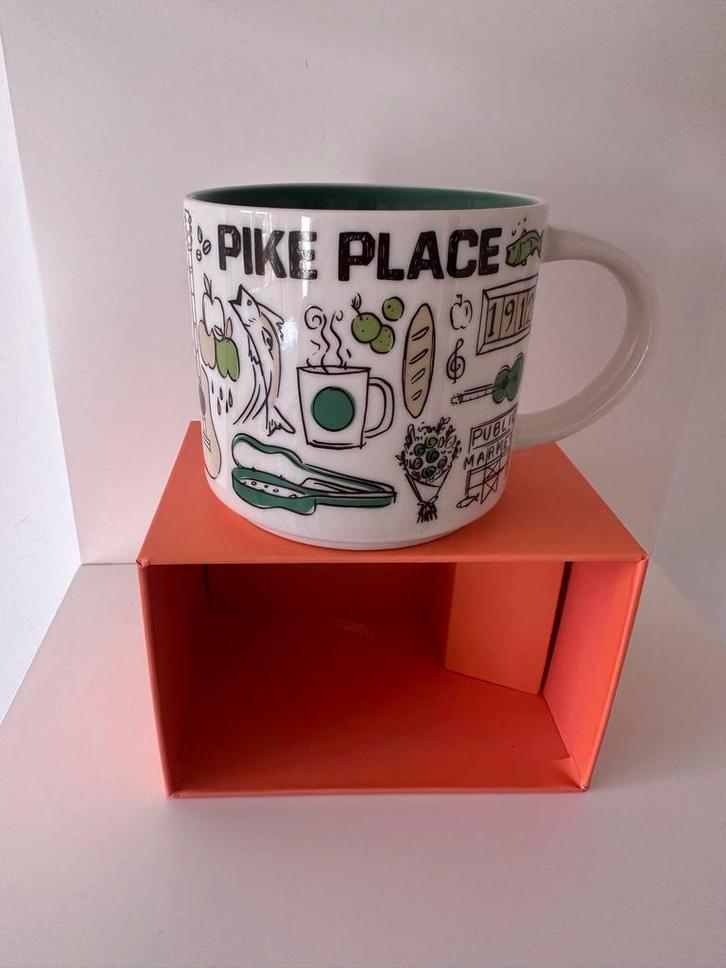 Starbucks Mok Been There Seattle - 1e Starbucks!, Huis en Inrichting, Keuken | Servies, Nieuw, Kop(pen) en/of Schotel(s), Overige stijlen