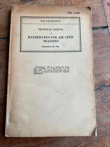 WO2 USAAF Navigatie Koers Bommenwerper Voorschrift 1943 beschikbaar voor biedingen