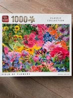 King Puzzel - Veld vol Bloemen - 1000 stukjes, Ophalen of Verzenden, 500 t/m 1500 stukjes, Zo goed als nieuw, Legpuzzel