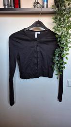 Zwart kort truitje / vestje met knoopjes | H&M | Maat S, H&M, Zwart, Nieuw, Ophalen of Verzenden