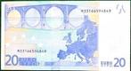 20 EURO BILJET LETTER M PORTUGAL UNC HANDTEKENING DUISENBERG, Postzegels en Munten, Bankbiljetten | Europa | Eurobiljetten, Ophalen of Verzenden