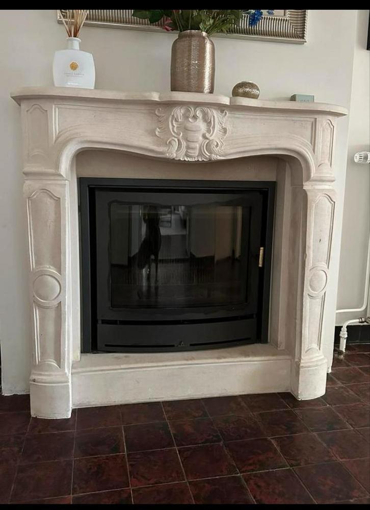 Barbas Unilux 75 Houtkachel + Schouw, Huis en Inrichting, Kachels, Gebruikt, Inbouw, Houtkachel, Hout, Ophalen of Verzenden