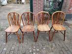 Set van 4 Engelse eiken Windsor wheelbackchairs., Antiek en Kunst, Antiek | Meubels | Stoelen en Banken, Ophalen