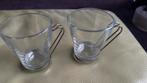 2 theeglazen, Ophalen, Glas of Glazen, Gebruikt, Glas
