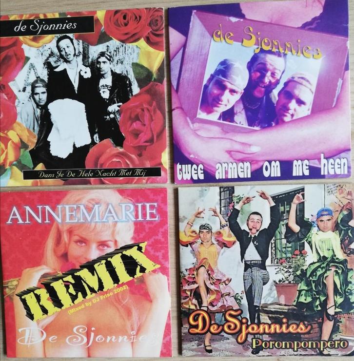 De Sjonnies Cd-singles set (4 st), Cd's en Dvd's, Cd Singles, Zo goed als nieuw, Nederlandstalig, 2 t/m 5 singles, Ophalen of Verzenden
