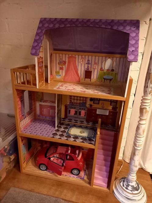 Groot kidkraft Barbiehuis,poppenhuis zgan incl toebehoren, Kinderen en Baby's, Speelgoed | Poppenhuizen, Zo goed als nieuw, Ophalen