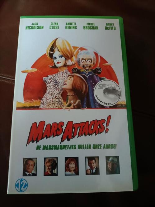 Mars attacks, Cd's en Dvd's, VHS | Film, Zo goed als nieuw, Komedie, Vanaf 12 jaar, Ophalen