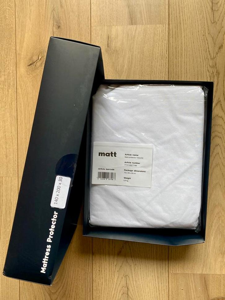 Matt sleeps matrasbeschermer 140x200 nieuw!, Huis en Inrichting, Slaapkamer | Beddengoed, Nieuw, Overige typen, Tweepersoons, Wit