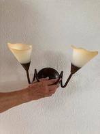 Wandlamp 2 kapjes, Ophalen, Gebruikt