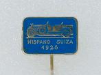 SP1697 Speldje Hispano Suiza 1926 blauw, Ophalen of Verzenden, Gebruikt, Overige onderwerpen