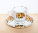 Vintage porseleinen kop + schotel Z&Co Tirschenreuth Bavaria, Ophalen of Verzenden, Gebruikt, Porselein, Kop en/of schotel