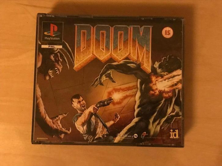 DOOM Big Box PAL Playstation 1 PS 1 compleet CIB, Spelcomputers en Games, Games | Sony PlayStation 1, Gebruikt, Shooter, 1 speler