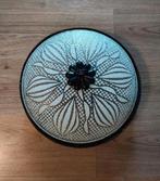 Plafondlamp / plafonnière Glas en ijzer, Huis en Inrichting, Ophalen of Verzenden, Gebruikt, Glas