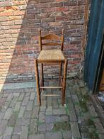 Retro barkruk met rieten zitting, 1 kruk, Ophalen, Gebruikt