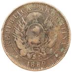 Argentinie – oude 2 Centavos 1889 – Republic Liberty Cap, Ophalen of Verzenden, Zuid-Amerika, Losse munt
