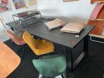 Nieuwe zwarte mango houten tafel 300x100 met stalen U-poten