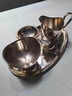 Verzilverd roomstel, Antiek en Kunst, Antiek | Goud en Zilver, Ophalen of Verzenden