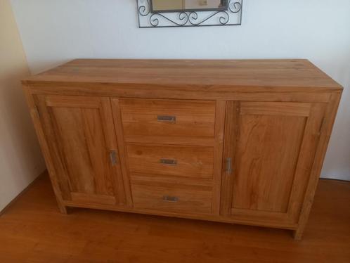 Teak houten dressoir, Huis en Inrichting, Kasten | Dressoirs, Gebruikt, 150 tot 200 cm, 25 tot 50 cm, Met lade(s), Met deur(en)