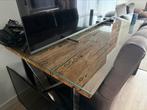 Sleeperwood salontafel en eettafel (meubels) met dikke glas, Ophalen of Verzenden, Zo goed als nieuw, Sleeperwood, 4 tot 6 stoelen